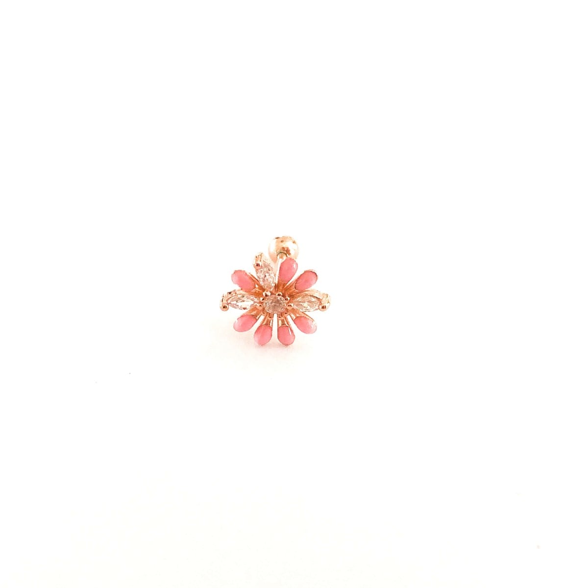 Pembe Mine Çiçek Figür Tragus