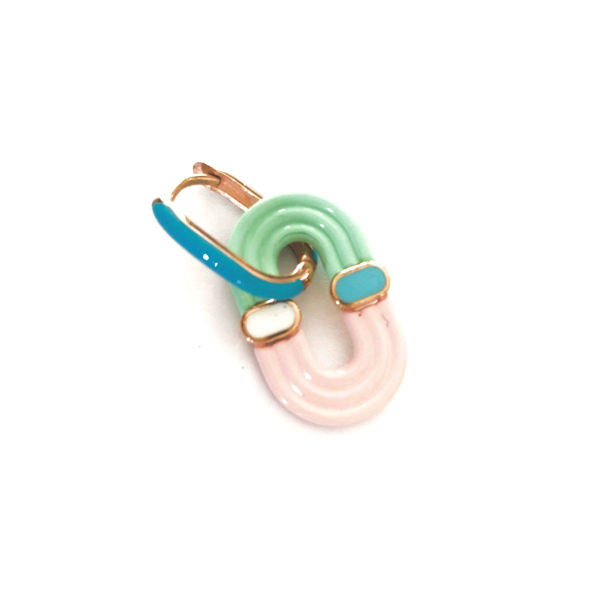 Renkli Oval Küpe 