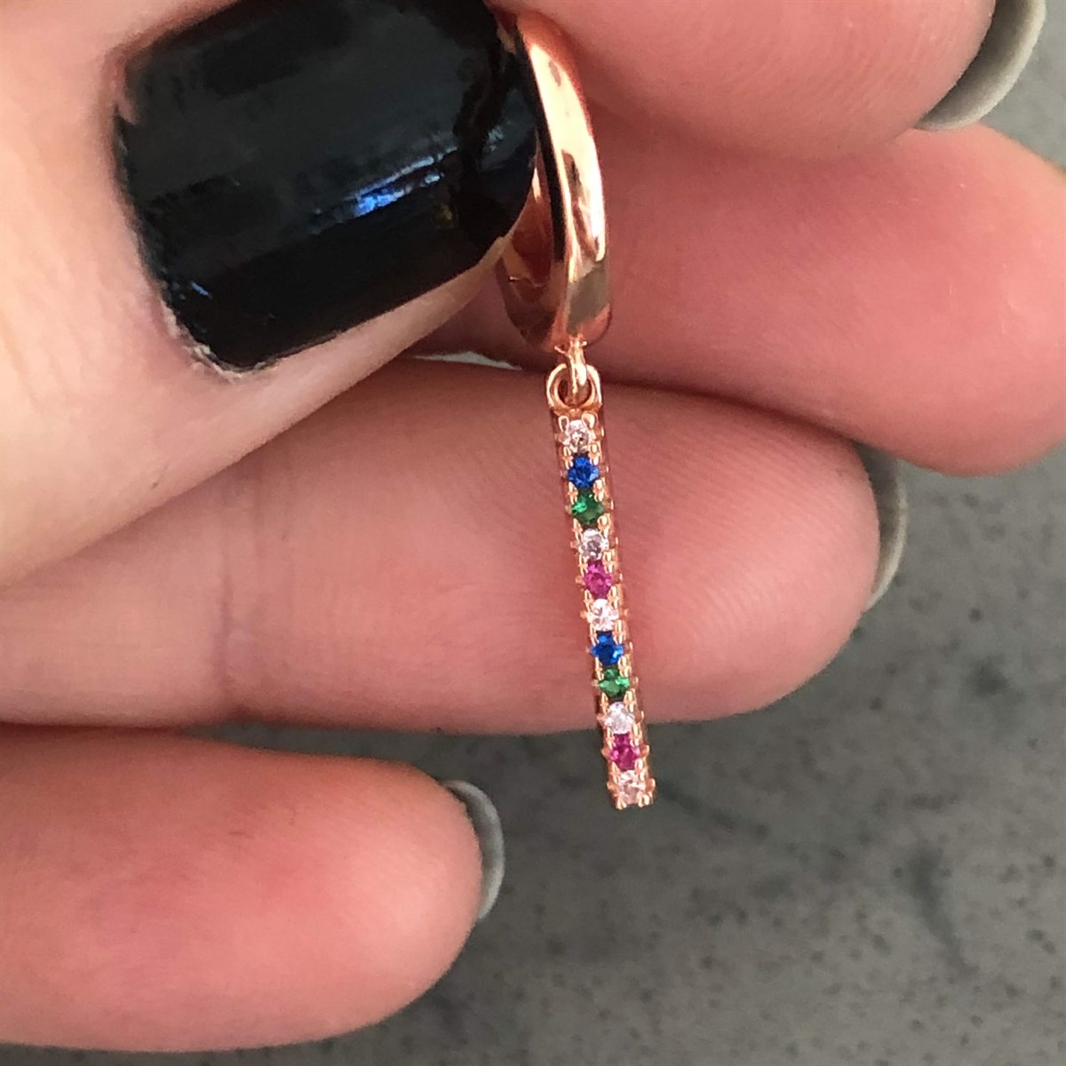Sallantılı Multicolor Küpe 