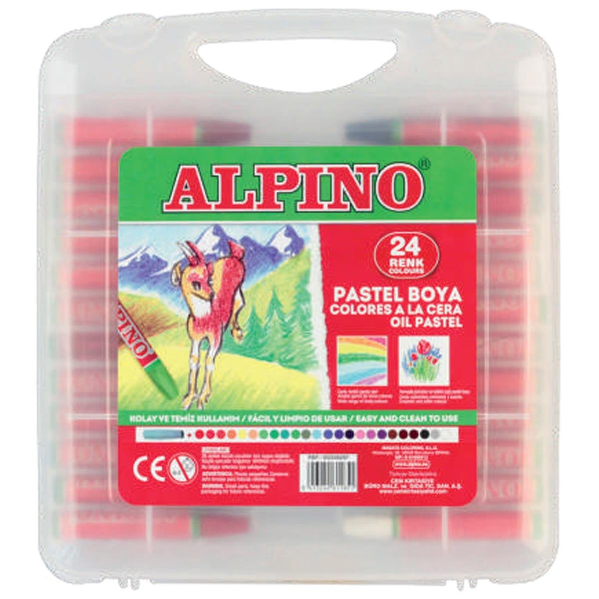 Alpıno 24+2 Renk Pastel Boya Plastik Kutulu