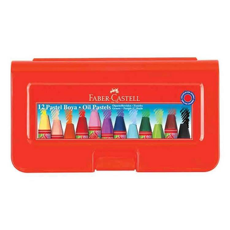 Faber-Castell Altıgen Pastel Plastik Kutu 12 Renk