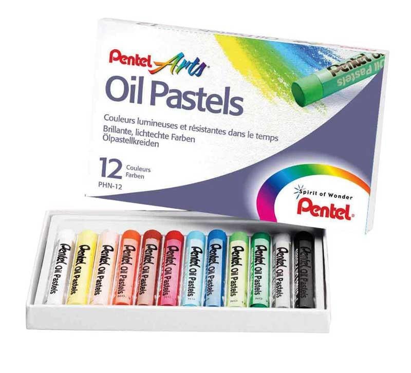 Pentel Yağlı Pastel 12 Renk