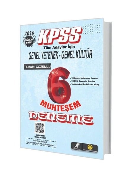 KolektifKPSS Deneme Sinavi - Yaprak Test2026 KPSS Tüm Adaylar İçin Genel Yetenek- G enel Kültür 6 Muhteşem Deneme