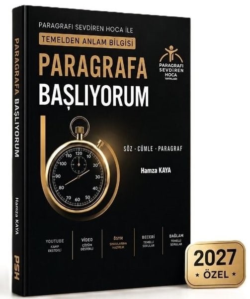 Hamza KayaTYT Türkçe2027 Paragrafa Başlıyorum - Temelden Anlam Bilgisi