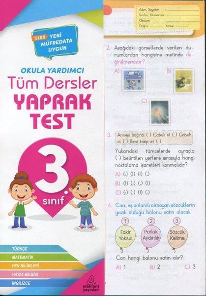 KolektifTüm Dersler3. Sınıf Tüm Dersler Okula Yardımcı Yaprak Test