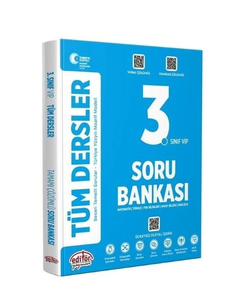 KolektifTüm Dersler3.Sınıf Tüm Dersler Soru Bankası - Türkiye Yüzyılı Maarif Modeli
