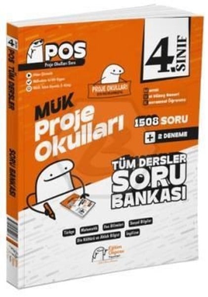 KolektifTüm Dersler4.Sınıf Proje Okulları Mük - Pos Soru Bankası Eğitim Deposu Yayınları