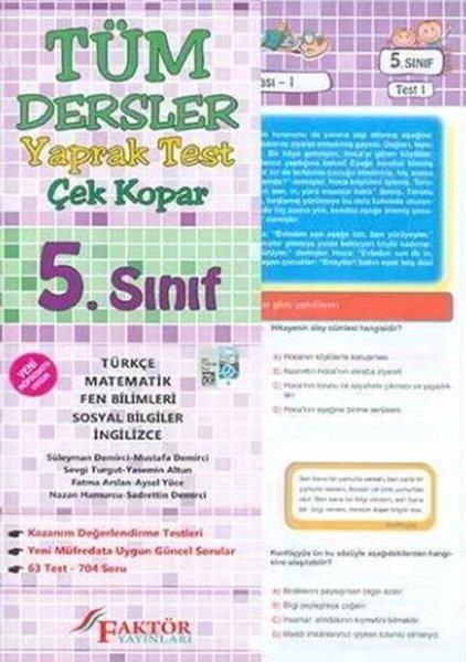 KolektifSınavlara Hazırlık Kitapları5.Sınıf Tüm Dersler Yaprak Test