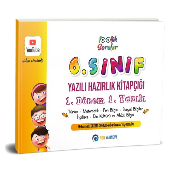 KolektifTüm Dersler6. Sınıf Yazılı Hazırlık Kitapçığı 1. Dönem 1. Yazılı