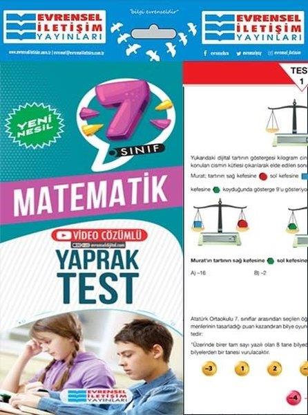 KolektifMatematik7. Sınıf Matematik Yeni Nesil Yaprak Test