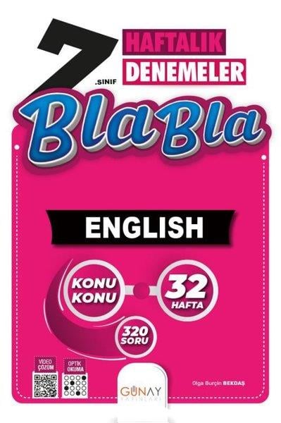 Olga Burçin BekdaşYabanci Dil7. Sınıf 32 Haftalık Bla Bla İngilizce Denemeleri