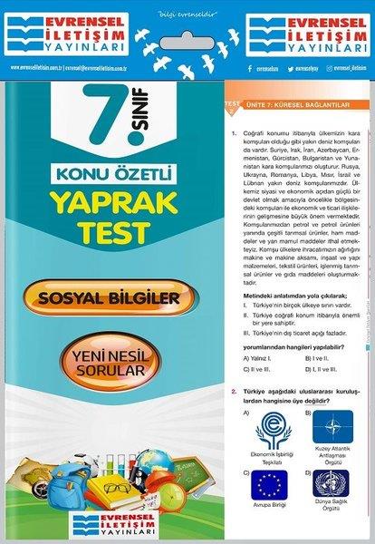 KolektifSosyal Bilgiler7.Sınıf Sosyal Bilgiler Konu Özetli Yaprak Test