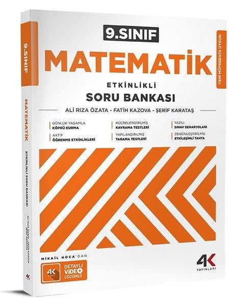 Ali Rıza ÖzataMatematik9. Sınıf Matematik Etkinlikli Soru Bankası