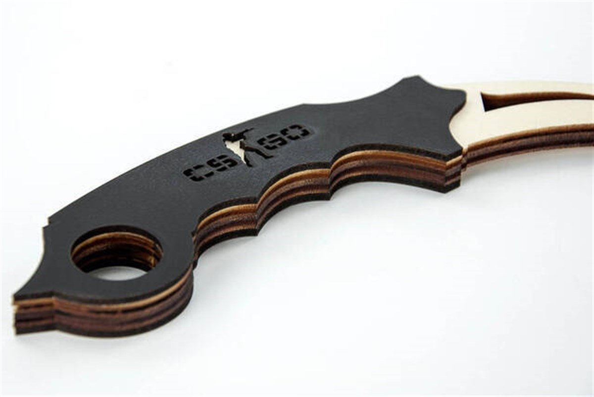 Ahşap Karambit - Cs Go Karambit Oyuncak - Eğitici Oyuncak - Siyah