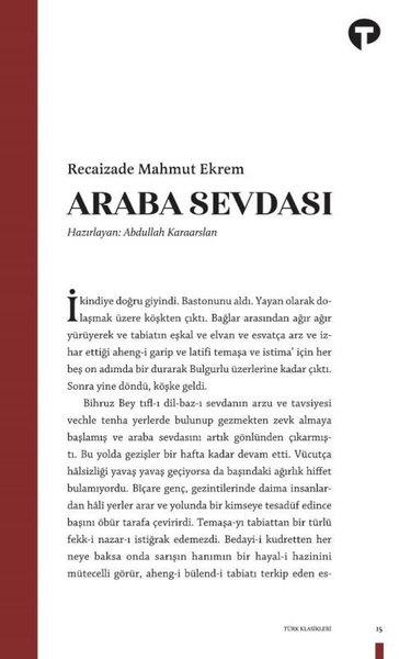 Recaizade Mahmut EkremTürkische RomaneAraba Sevdası