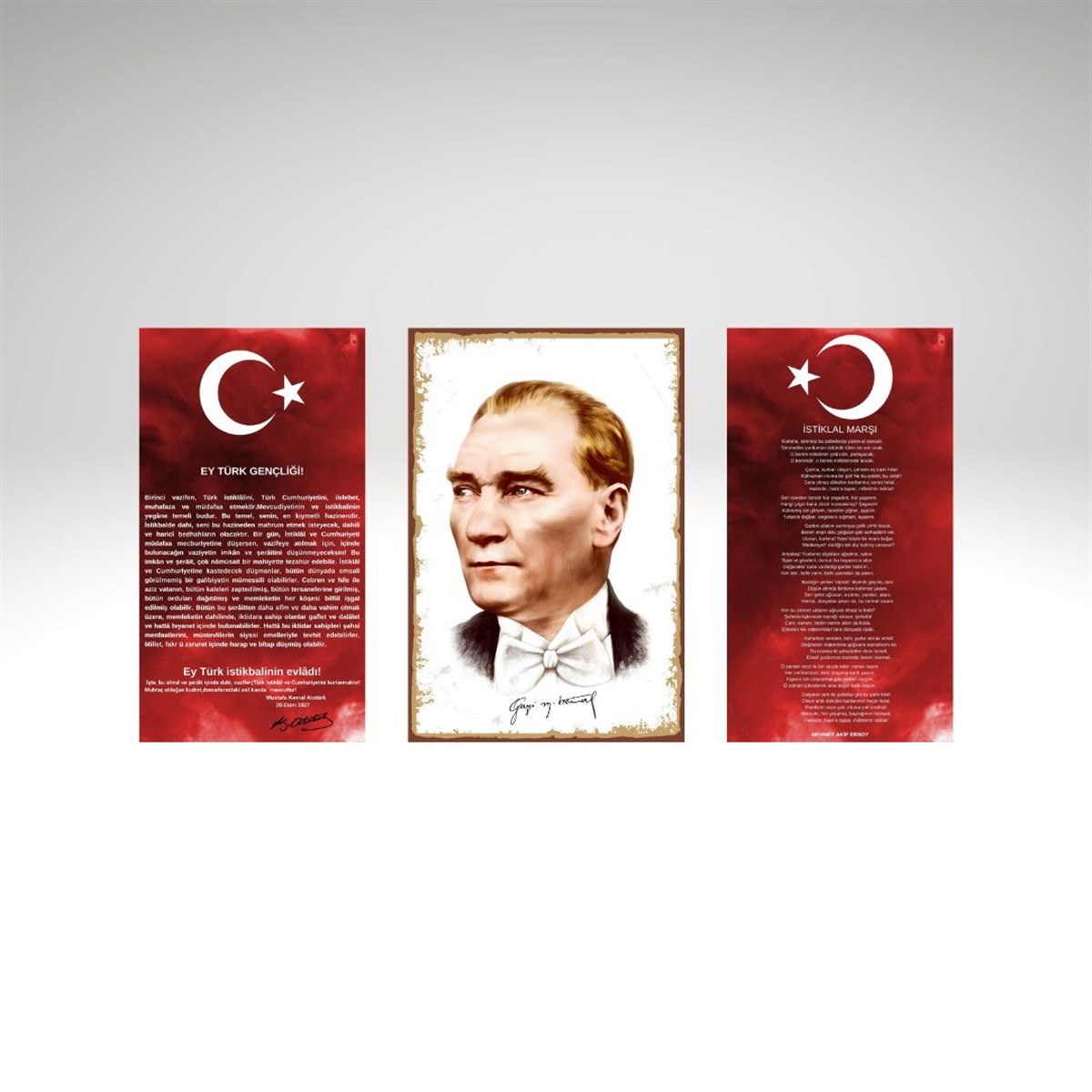 Atatürk Gençliğe Hitabe İstiklal Marşı Panoları 002
