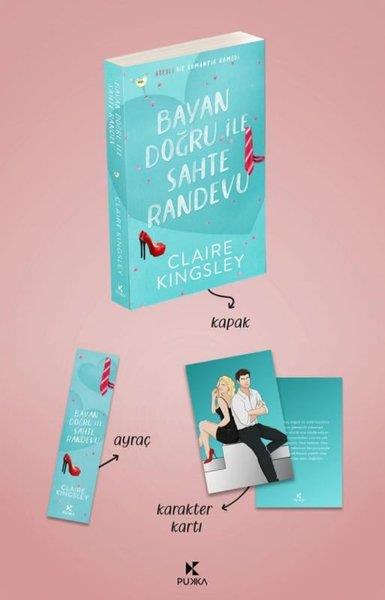 Claire KingsleyAşk Kitapları & Aşk RomanlarıBayan Doğru İle Sahte Randevu - Dirty Martini Running Clup Serisi 1.Kitap - Ayraç ve Karakter Kartı