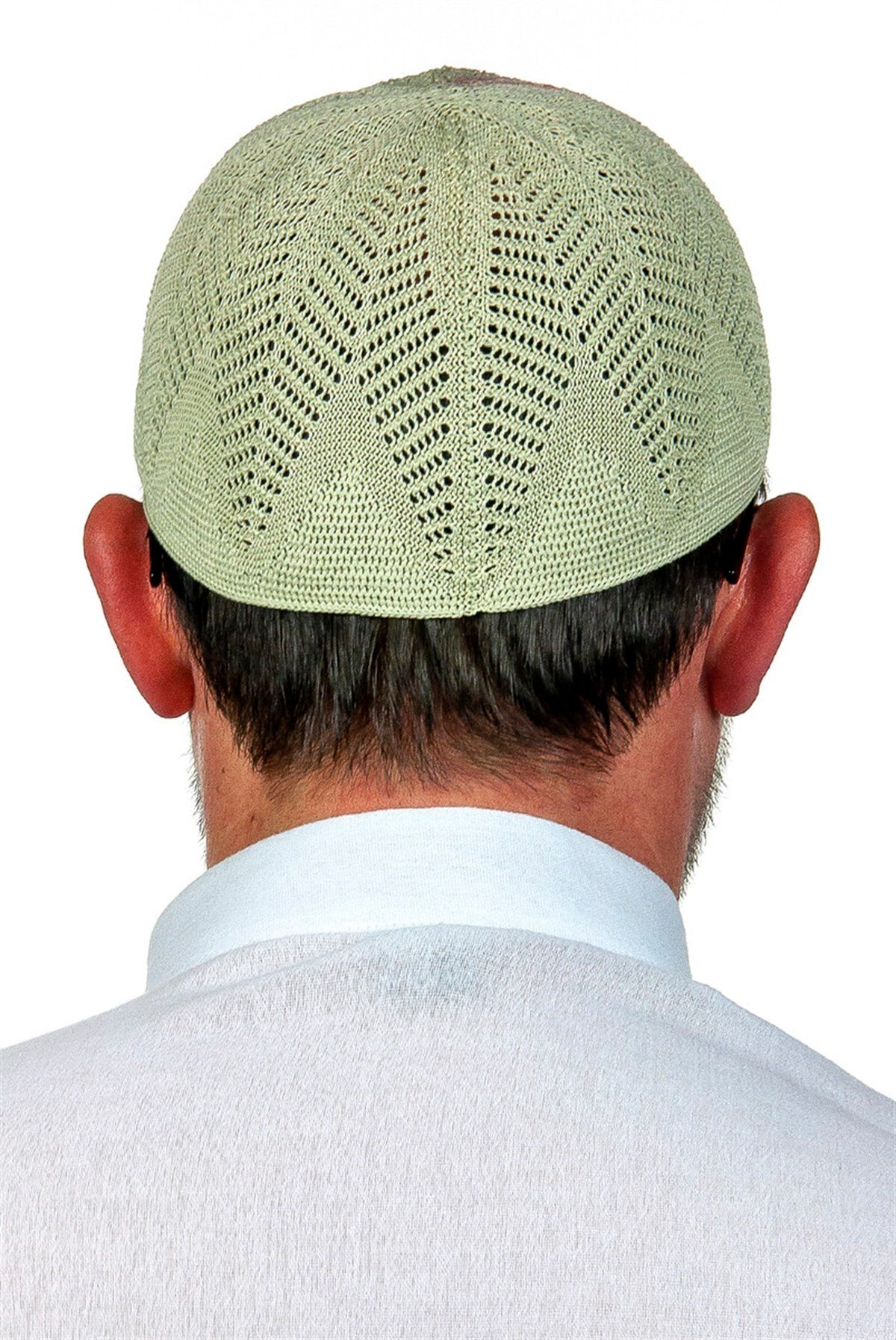 Berra Çelik Örme Dantel Namaz Takkesi F.Yeşili 1 Adet