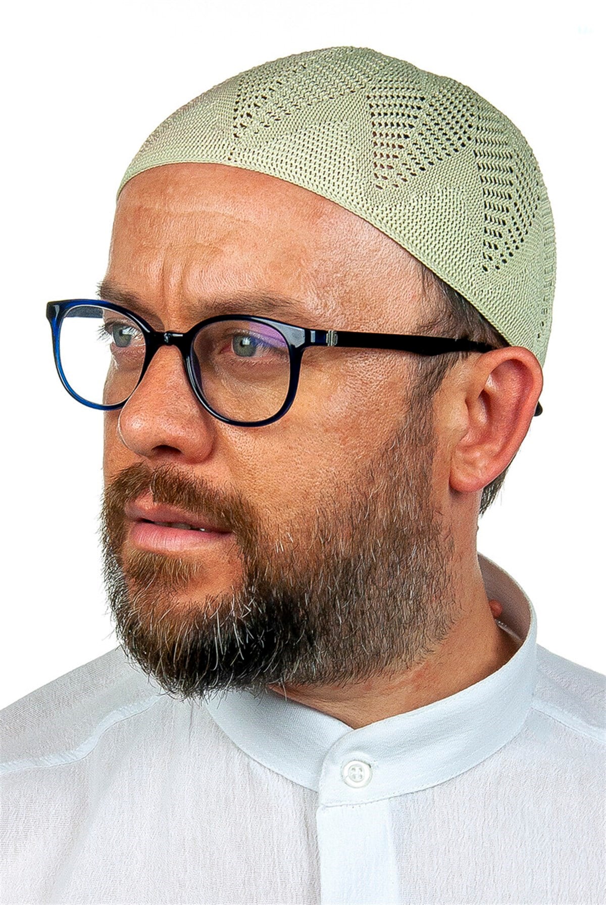 Berra Çelik Örme Dantel Namaz Takkesi F.Yeşili 1 Adet