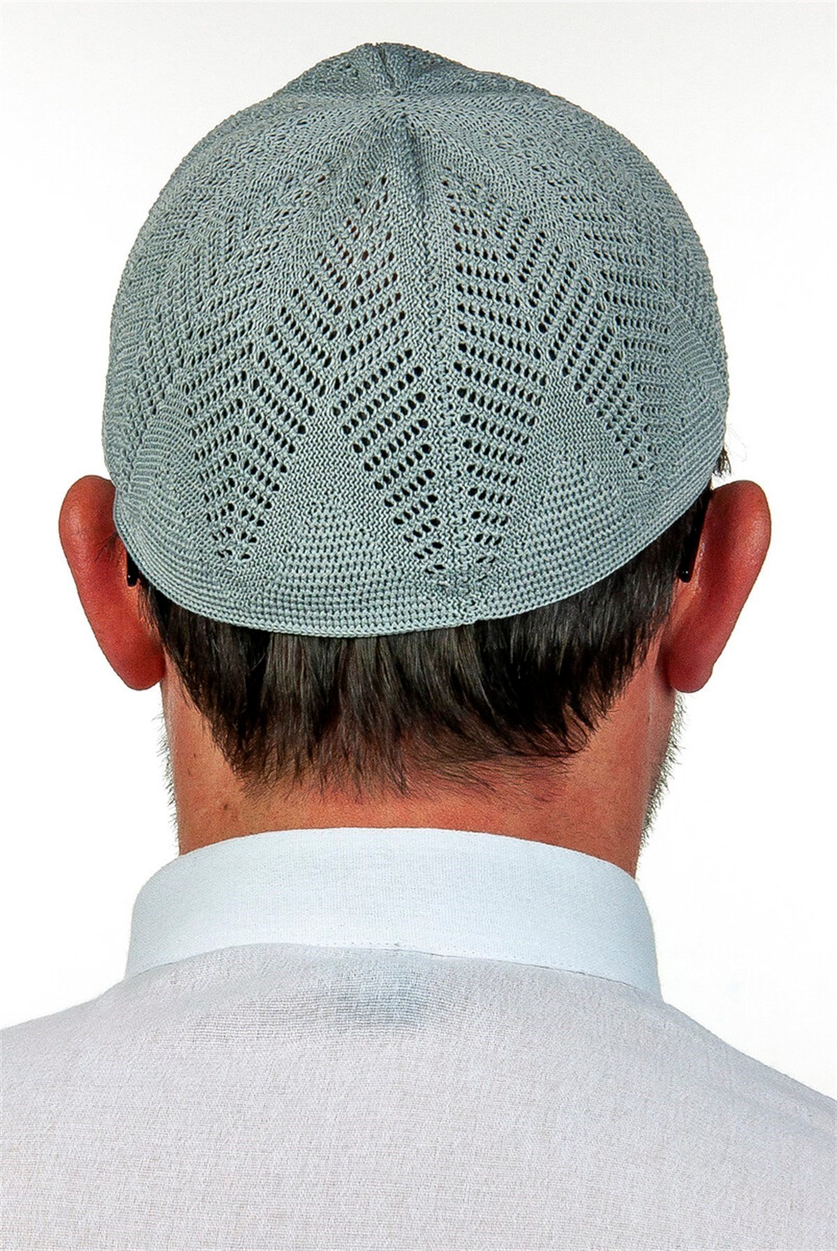 Berra Çelik Örme Dantel Namaz Takkesi Gri 1 Adet