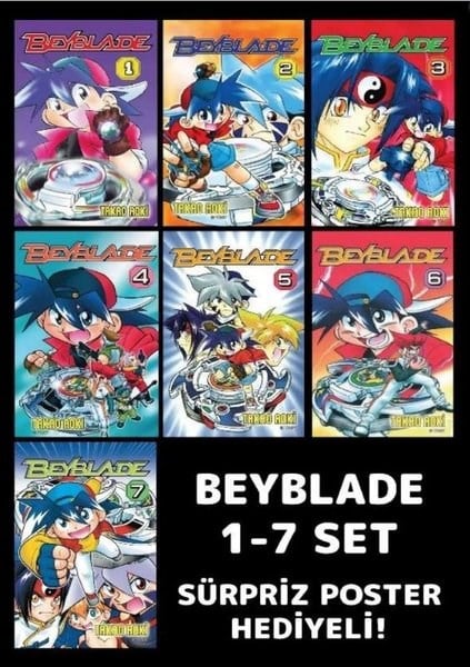 Takao AokiMangaBeyblade 1 - 7 - Poster Hediyeli Set