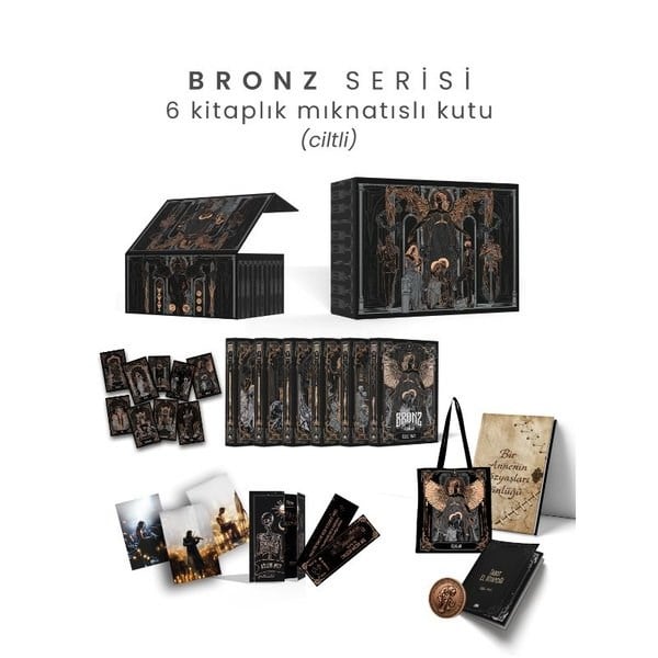 Özge NazTürk RomaniBronz Serisi Seti - 6 Kitaplık Mıknatıslı Kutu