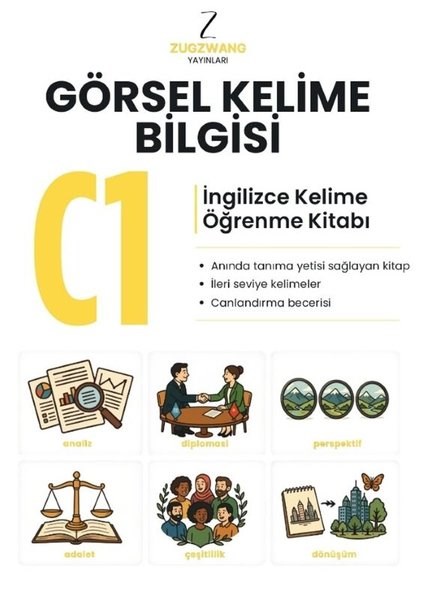 KolektifIngilizce Ögretici Kitaplar Ve Egitim SetleriC1 Görsel Kelime Bilgisi - İngilizce Kelime Öğrenme Kitabı