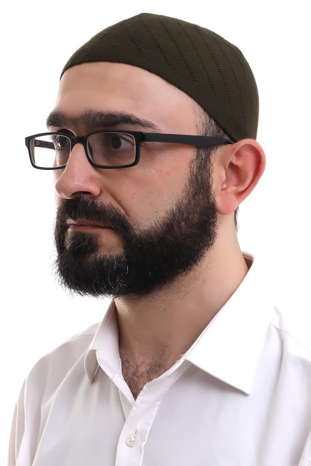 Çapraz Dokuma Takke - Koyu Haki