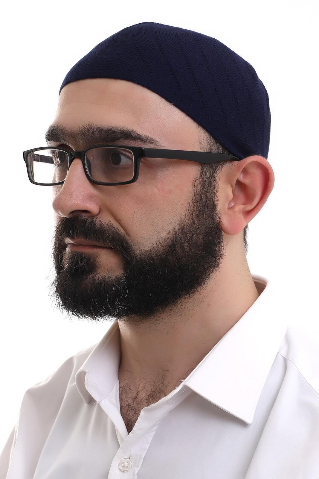 Çapraz Dokuma Takke - Lacivert