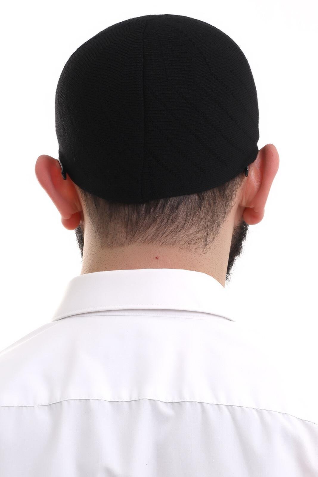Çapraz Dokuma Takke - Siyah