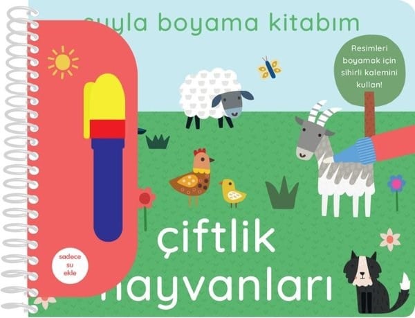 KolektifEgitim Etkinlik KitaplariÇiftlik Hayvanları - Suyla Boyama Kitabım