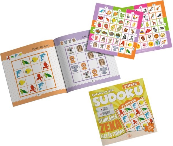 KolektifEgitim Etkinlik KitaplariÇocuklar İçin Sudoku - Orta Seviye 2 - Sticker Hediyeli