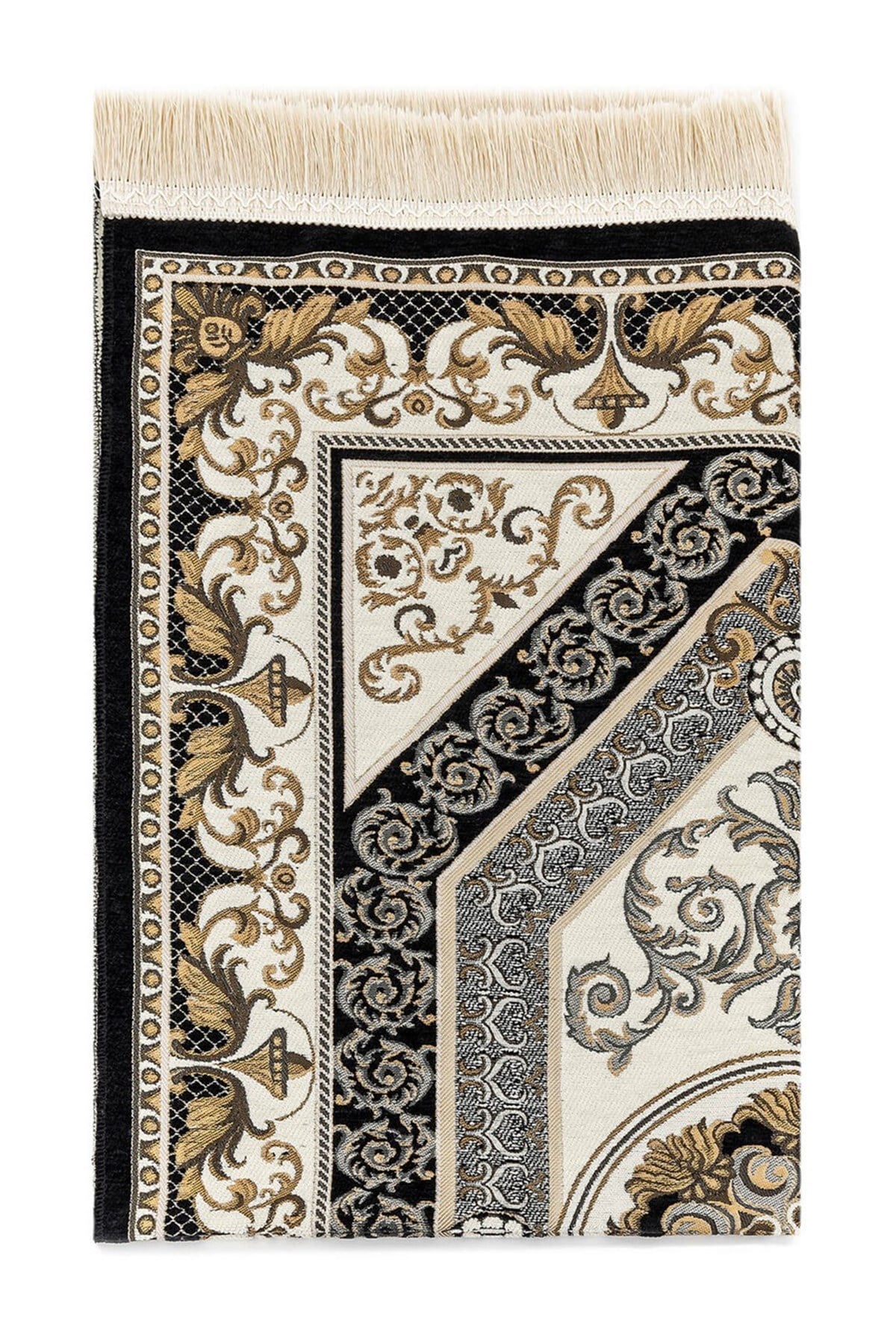 Desenli Şönil Seccade - Siyah