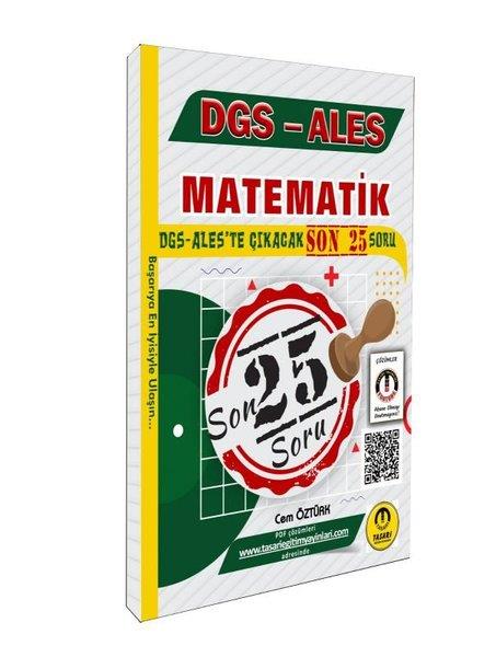 Cem ÖztürkALES Soru Bankasi KitaplariDGS ALES Matematik Son 25 Çıkacak Soru Bankası