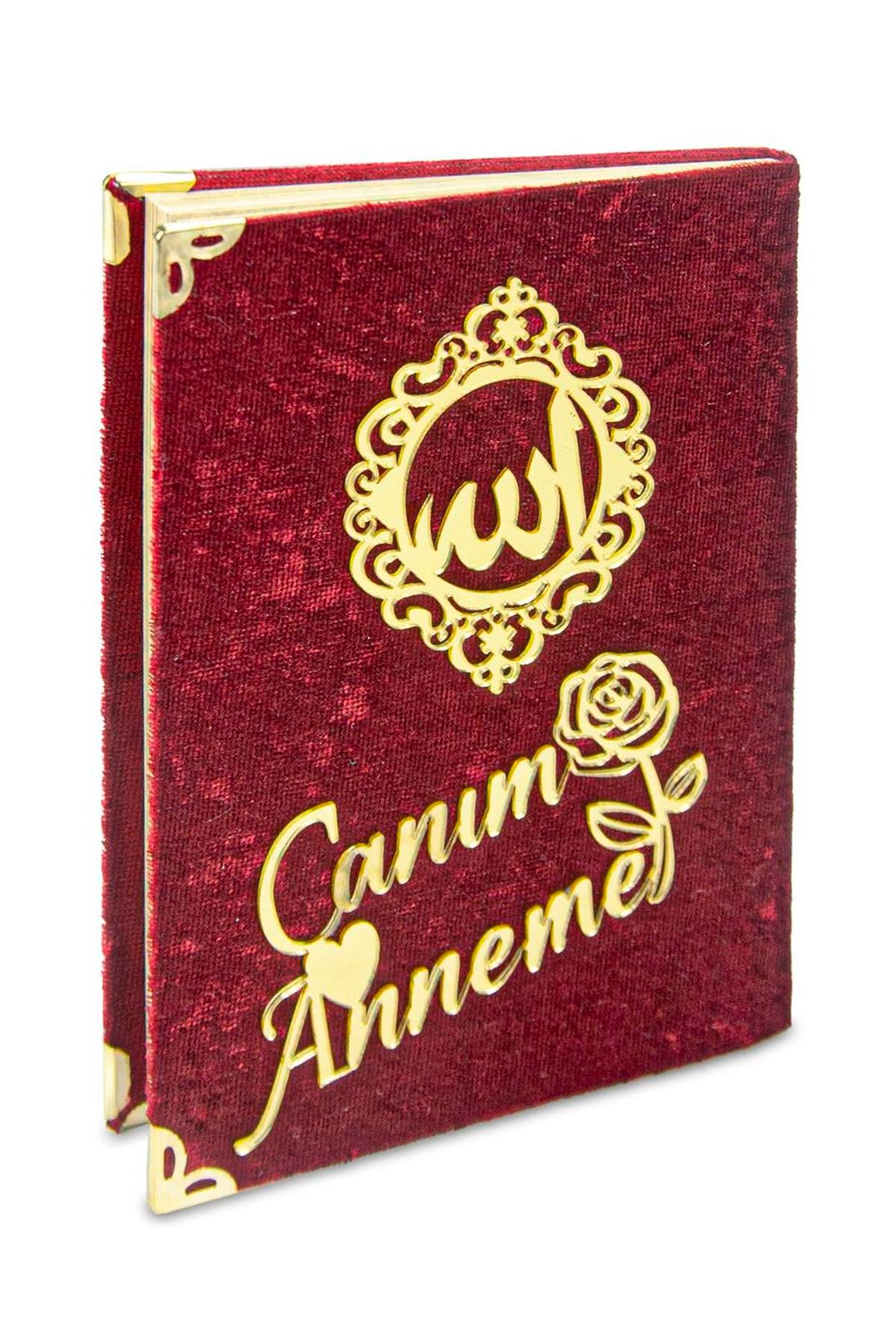 Doğum Günlerine ve Anneler Gününe Özel Çanta Boy Kadife Kaplı Yasin Hediyelik Seti