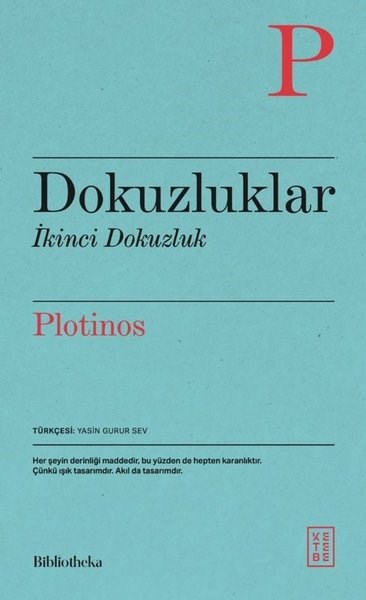 PlotinosFelsefe BilimiDokuzluklar İkinci Dokuzluk - Bibliotheka