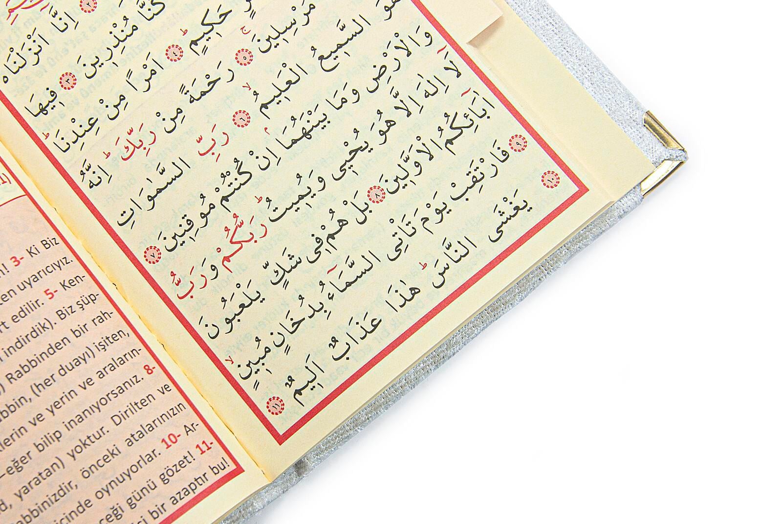 Ekonomik Kadife Kaplı Çanta Boy Yasin Kitabı Seccade Seti - Beyaz - İsim Baskılı Mevlit Hediyesi