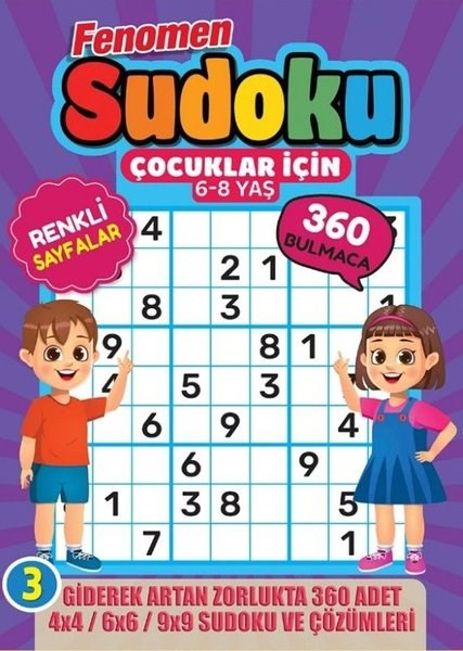 KolektifEtkinlik KitaplarıFenomen Çocuklar İçin Sudoku 6 - 8 Yaş - 3