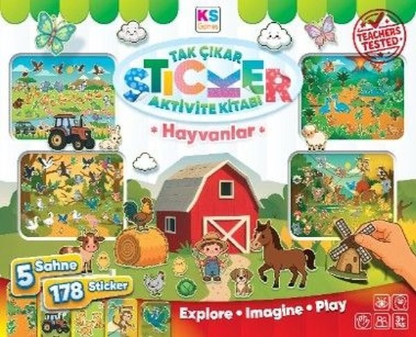 KolektifEgitim Etkinlik KitaplariHayvanlar Tak Çıkar Sticker Kitabı