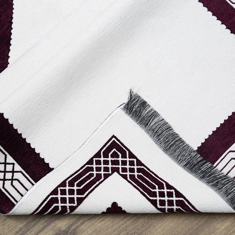 Hediyelik Çift Taraf Seccade Mor Krem 70x130 cm - 450 gr
