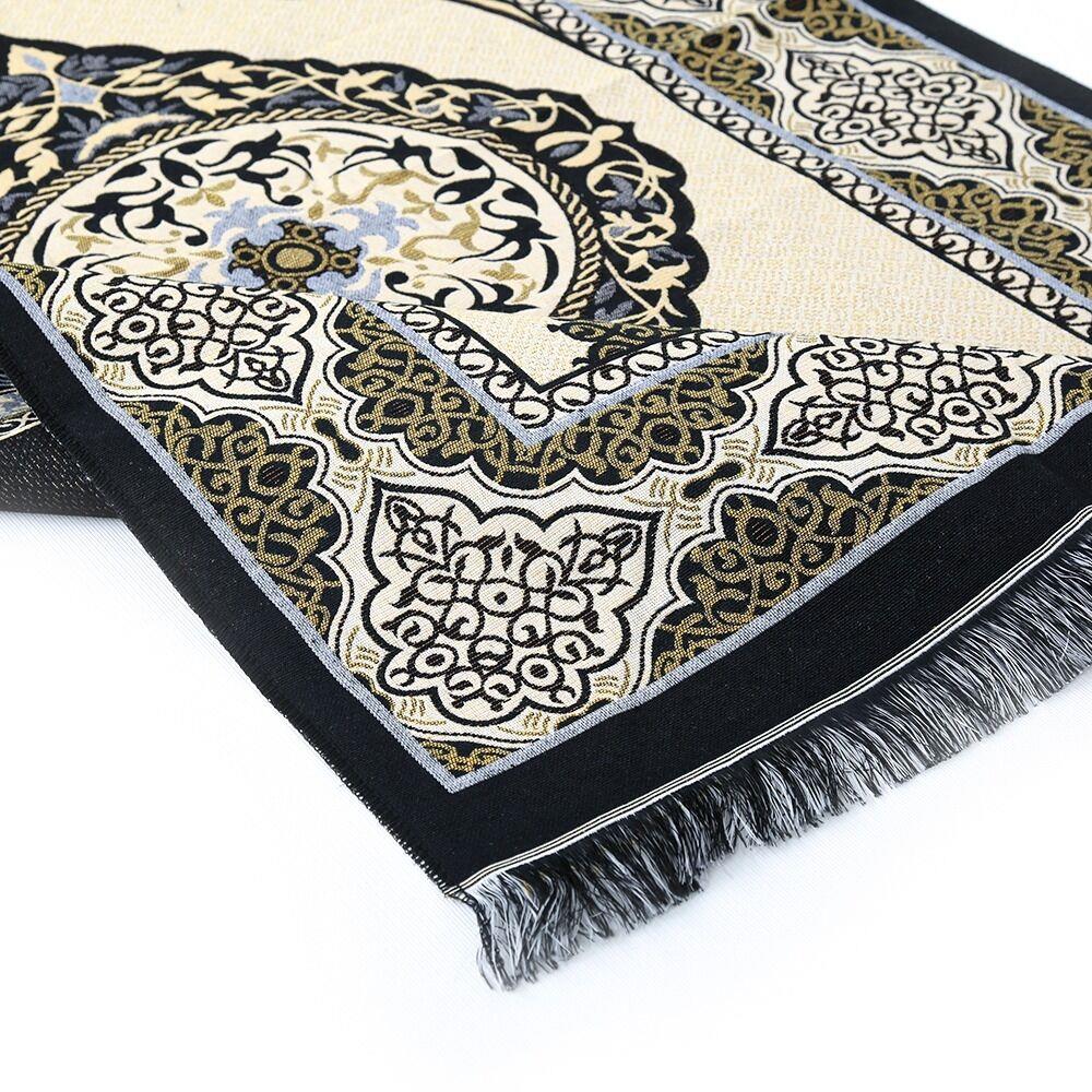 Hediyelik Tafta Seccade Siyah-Gold 68x110 cm - 300 gr