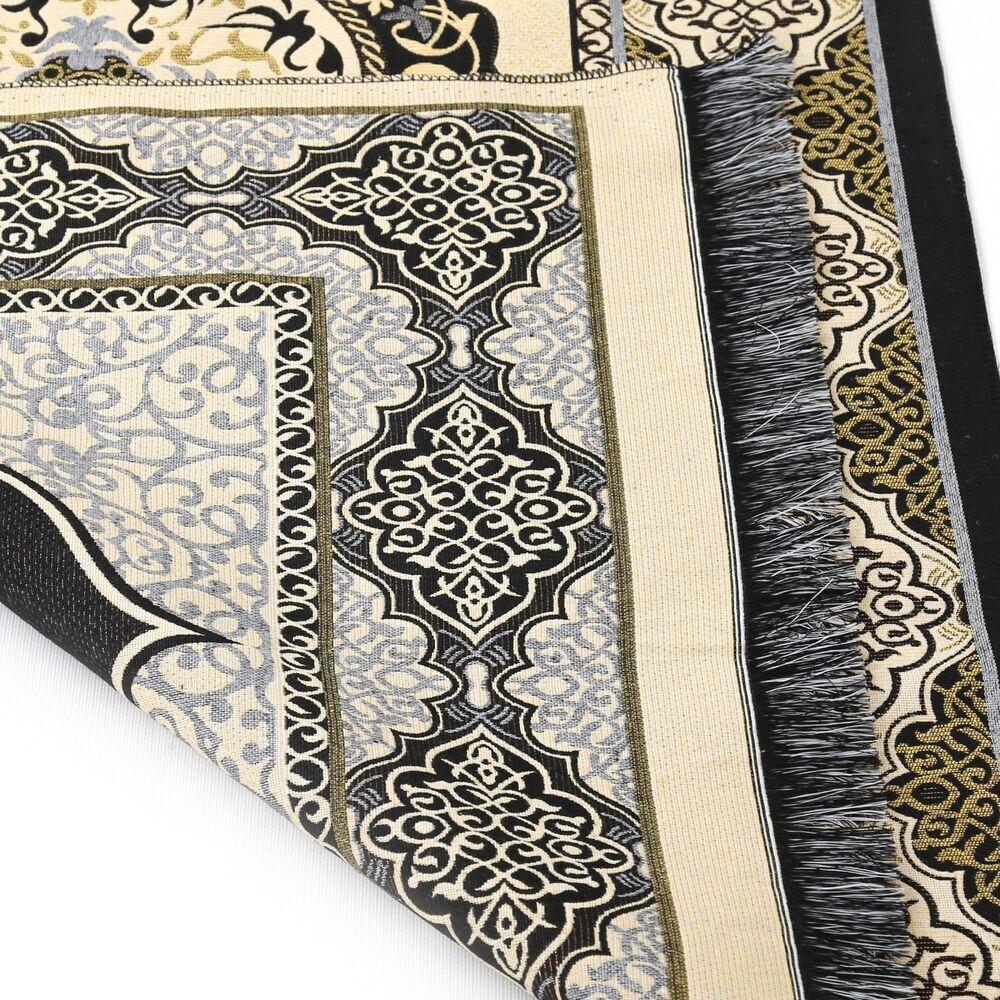 İsme Özel Hediyelik Tafta Seccade Siyah-Gold 68x110 cm - 200 gr