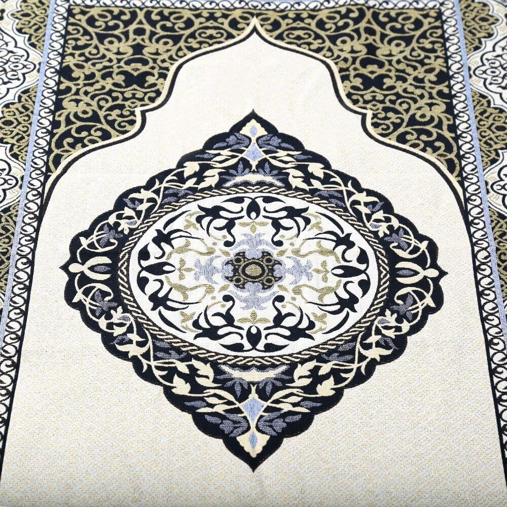 İsme Özel Hediyelik Tafta Seccade Siyah-Gold 68x110 cm - 200 gr