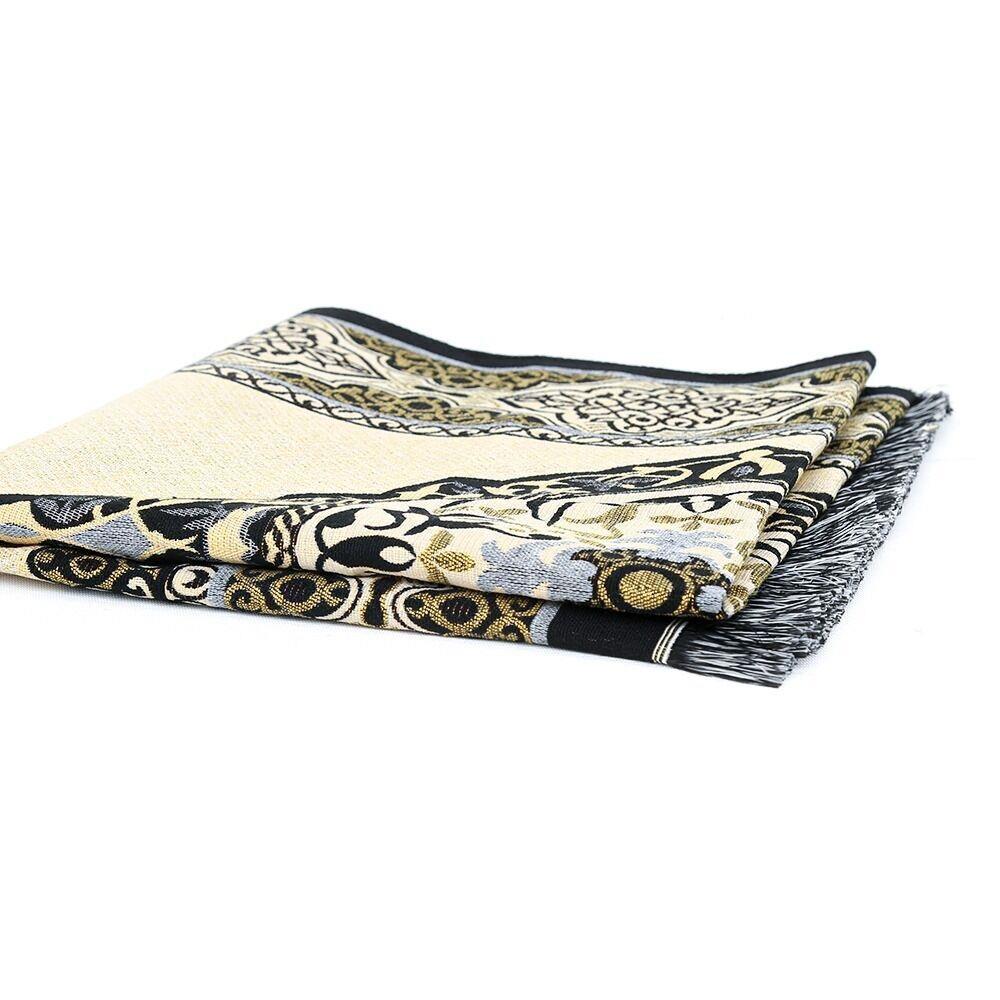 İsme Özel Hediyelik Tafta Seccade Siyah-Gold 68x110 cm - 200 gr