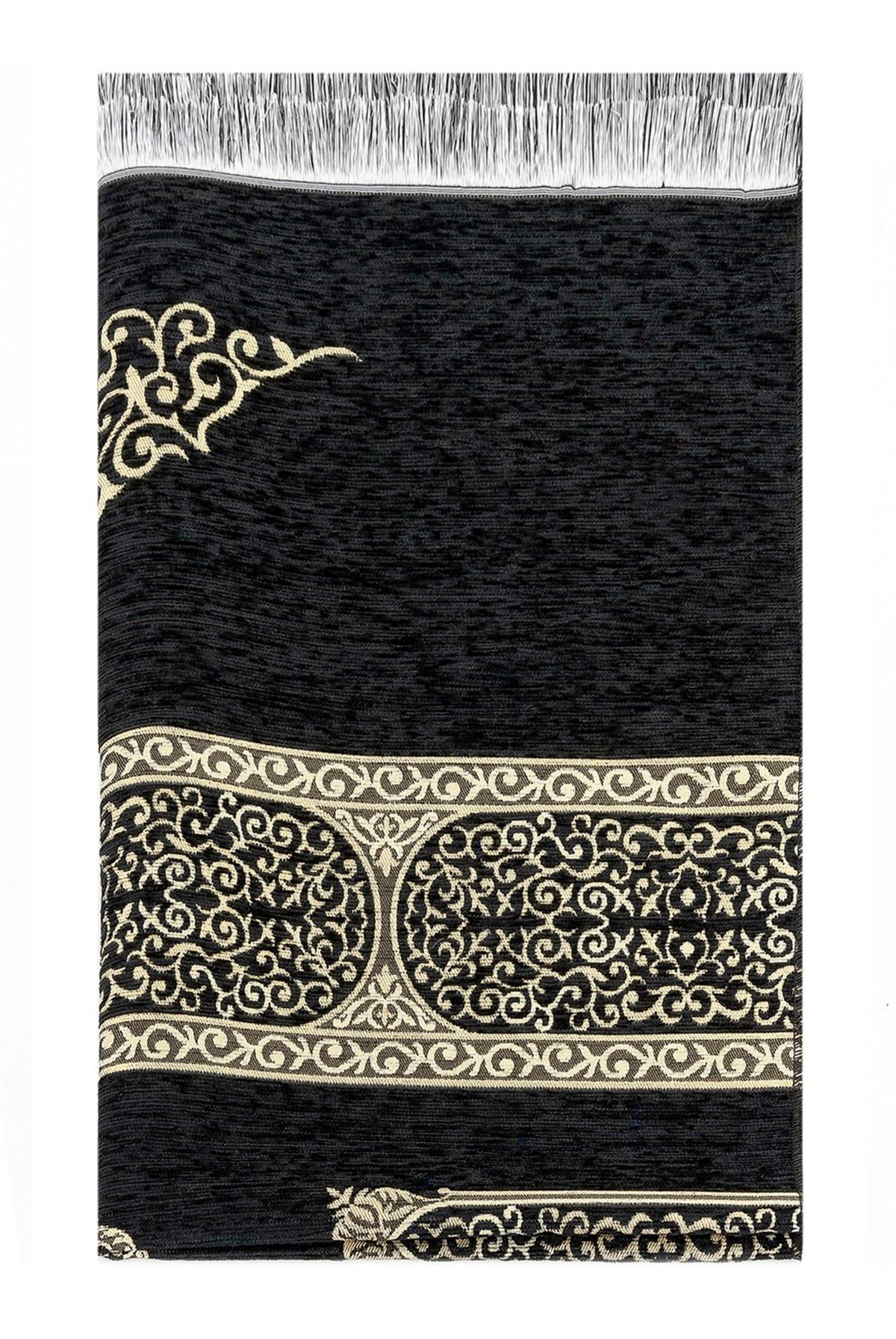 Kabe Desenli Şönil Seccade - Siyah