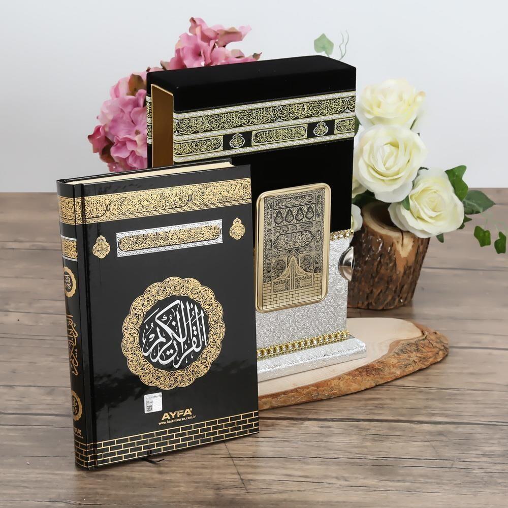 Kabe Maketli Kur'an-ı Kerim (Orta Boy 16*24) Gümüş