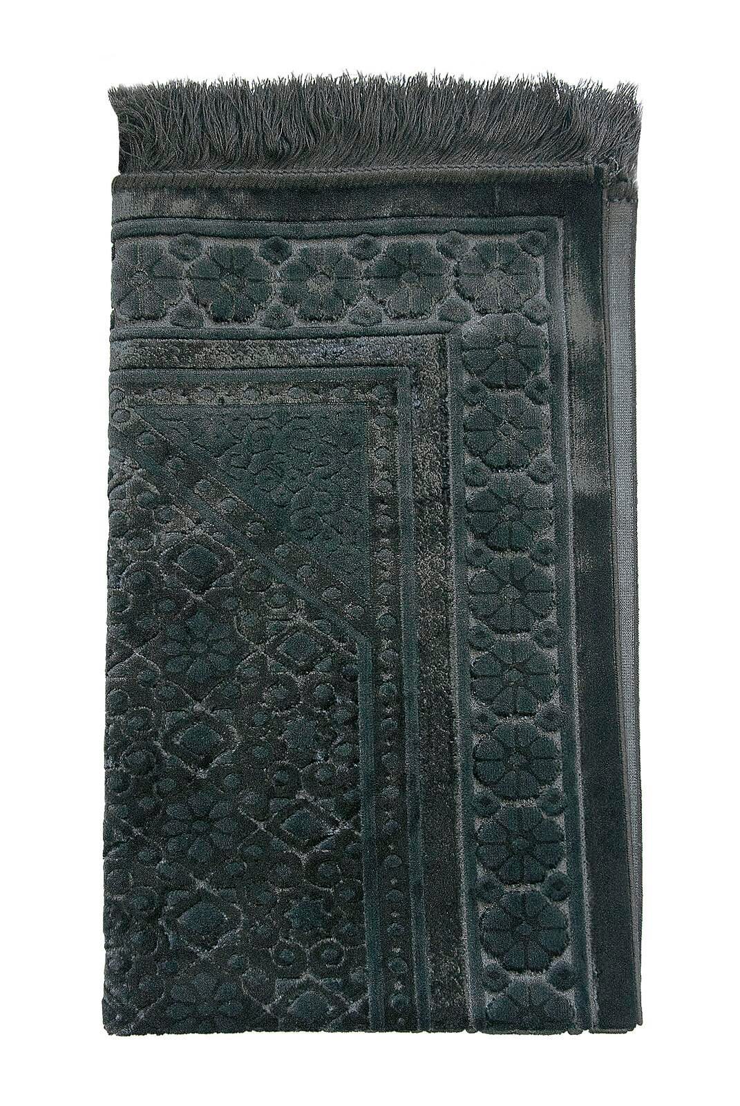 Kadife İnci Seccade Velvet Pearl - Siyah