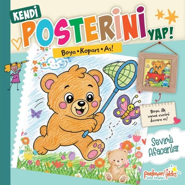KolektifBoyama KitaplarıKendi Posterini Yap! Sevimli Afacanlar - Boya Kopart As!