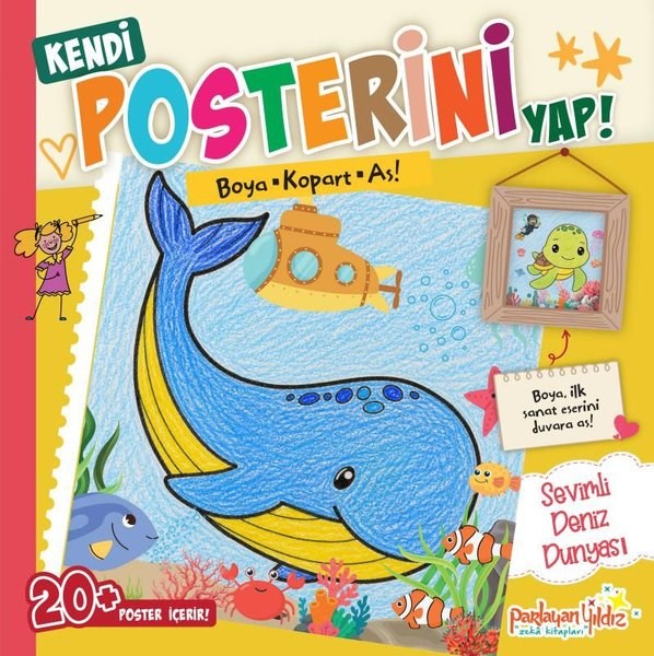 KolektifBoyama KitaplarıKendi Posterini Yap! Sevimli Deniz Dünyası - Boya Kopart As!
