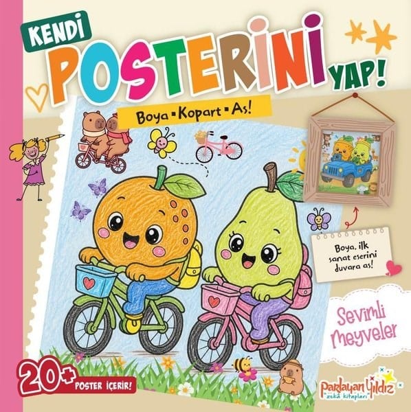 KolektifBoyama KitaplarıKendi Posterini Yap! Sevimli Meyveler - Boya Kopart As!